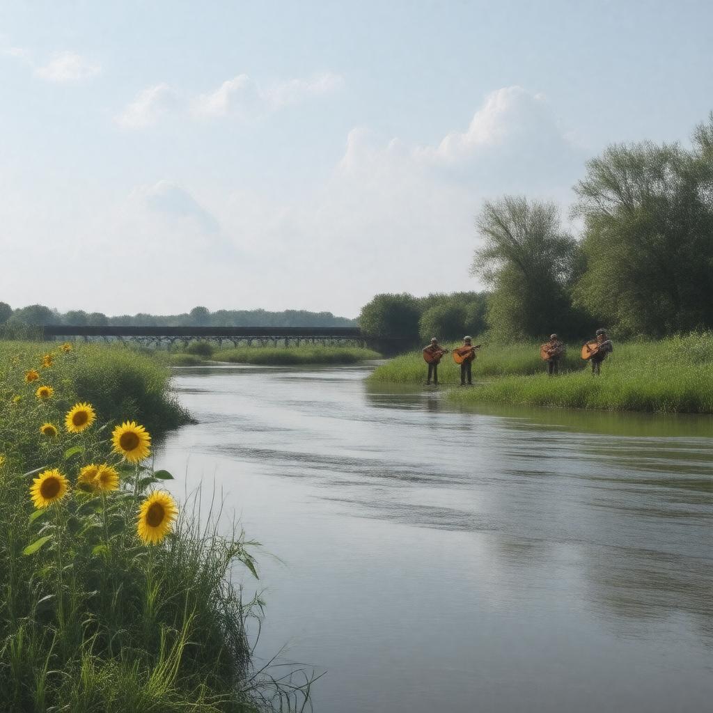 AI-created image of Sunflower River
