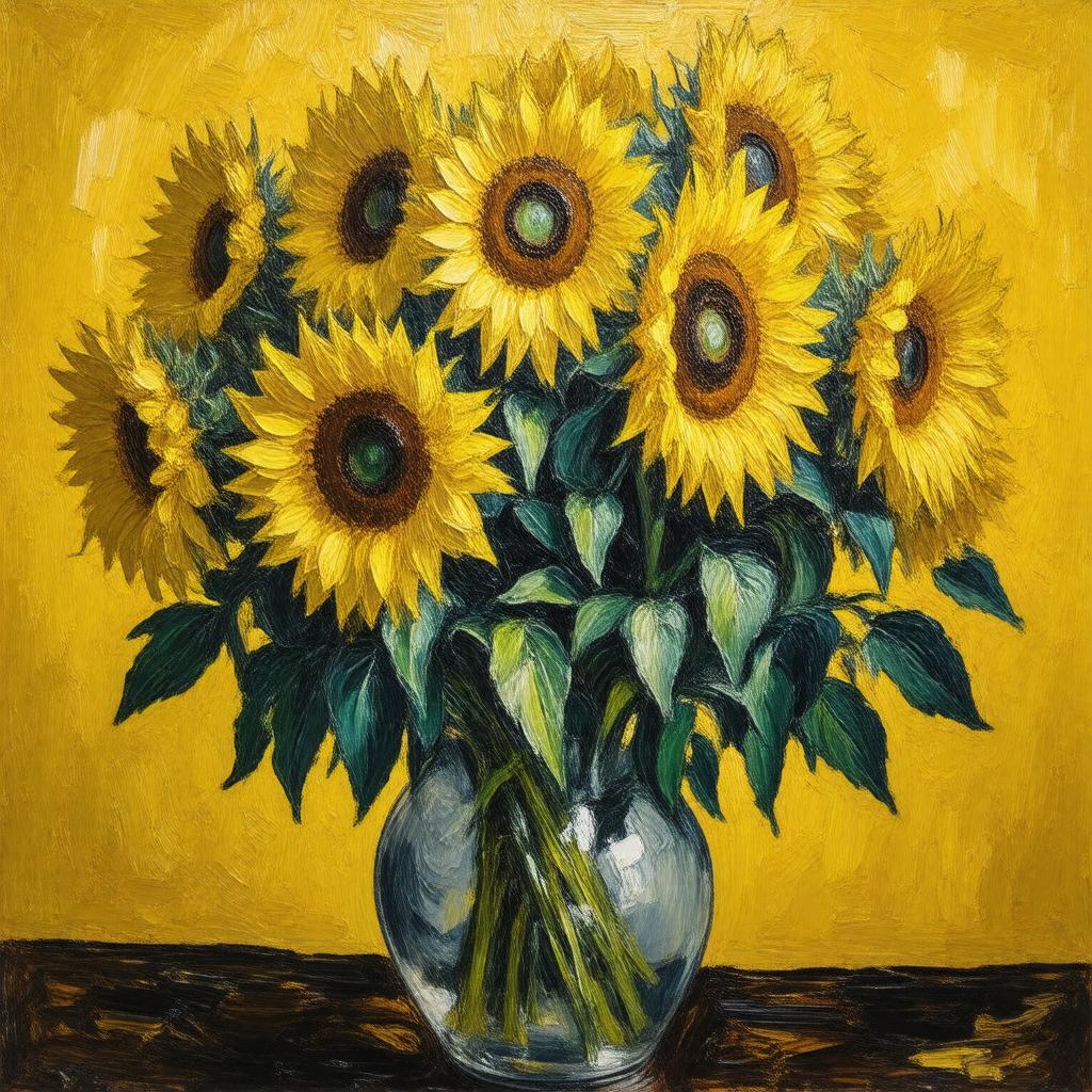AI-created image of Sunflowers (Van Gogh)