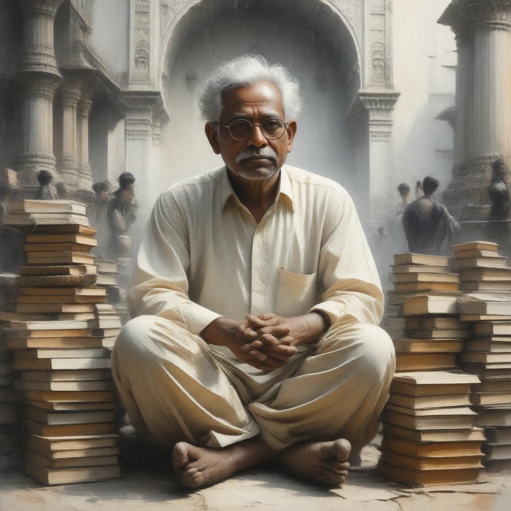 AI-created image of Sunil Gangopadhyay
