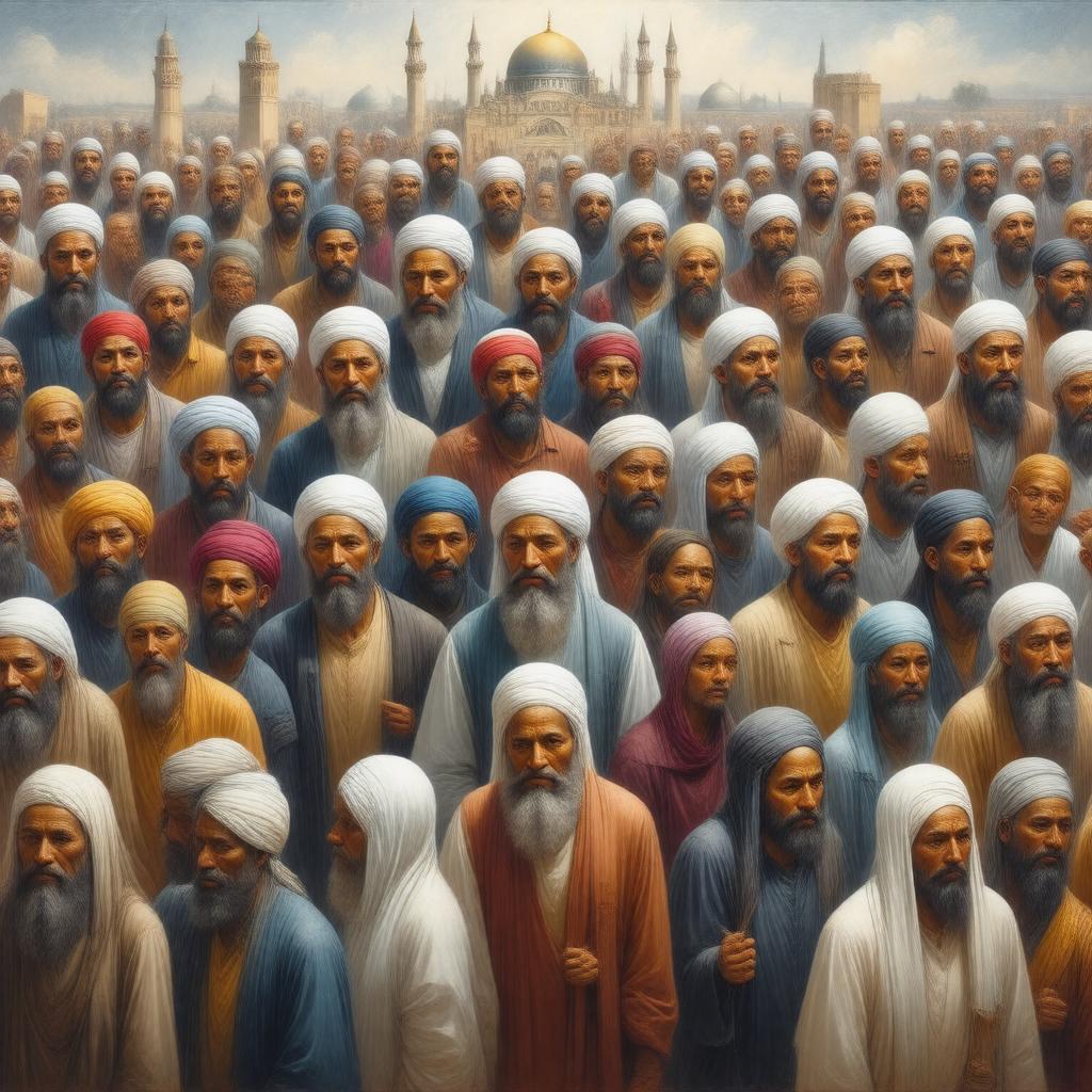 AI-created image of Sunni Muslims