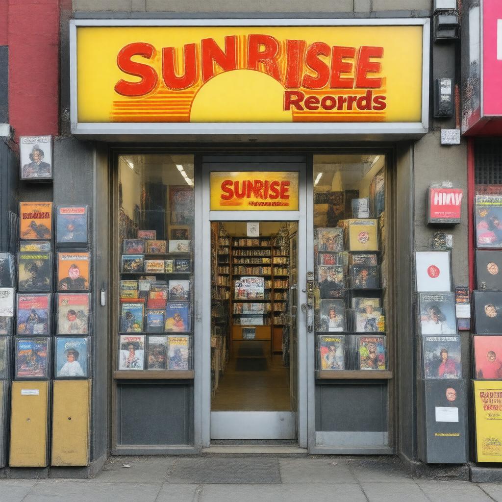 Click to view larger image AI-created image of Sunrise Records