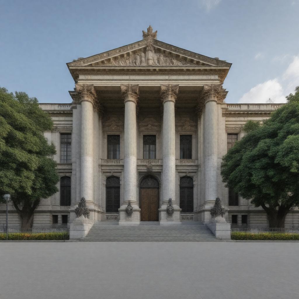 Click to view larger image AI-created image of Supreme Court of Justice Building