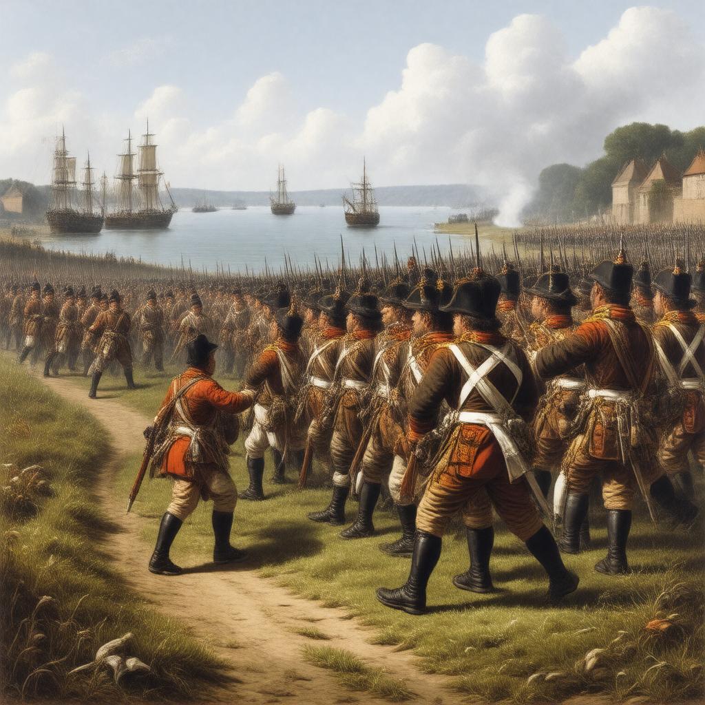 AI-created image of Surrender at Yorktown