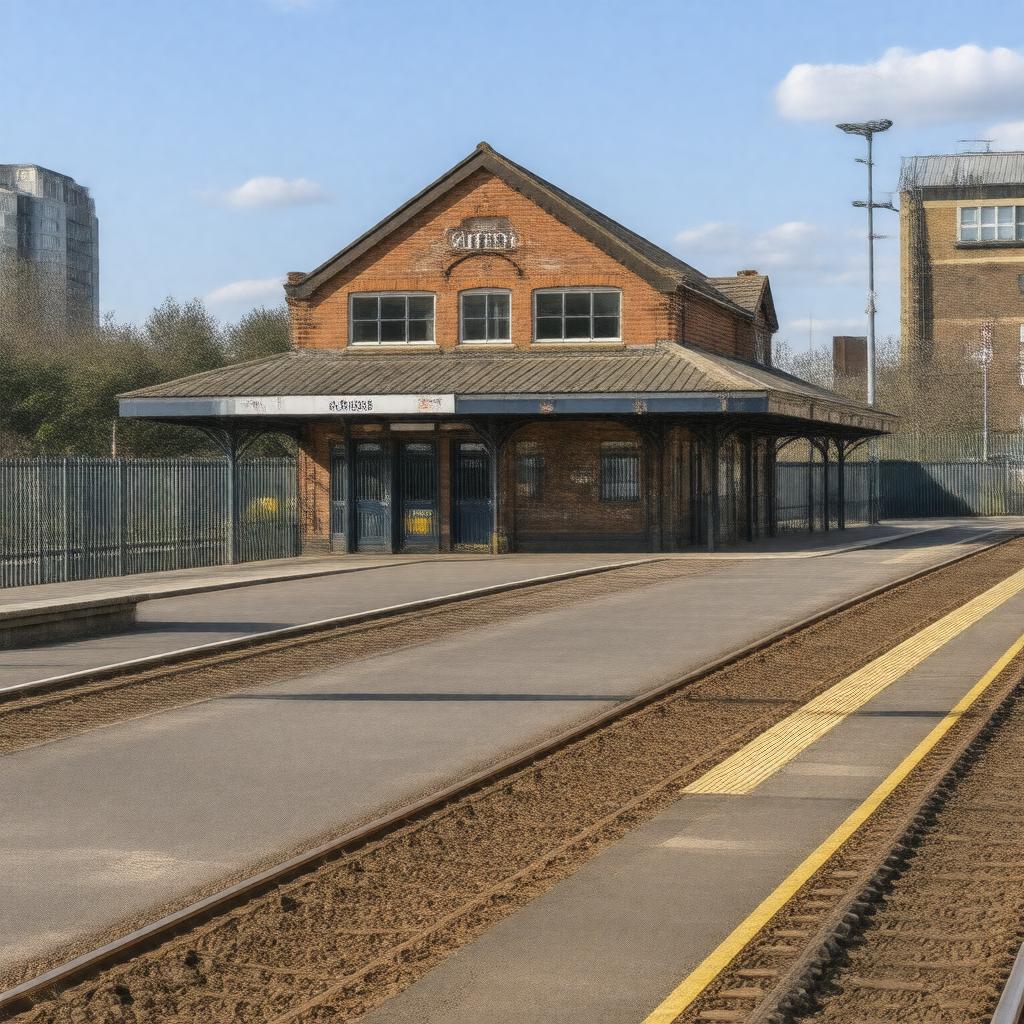 AI-created image of Surrey Quays station