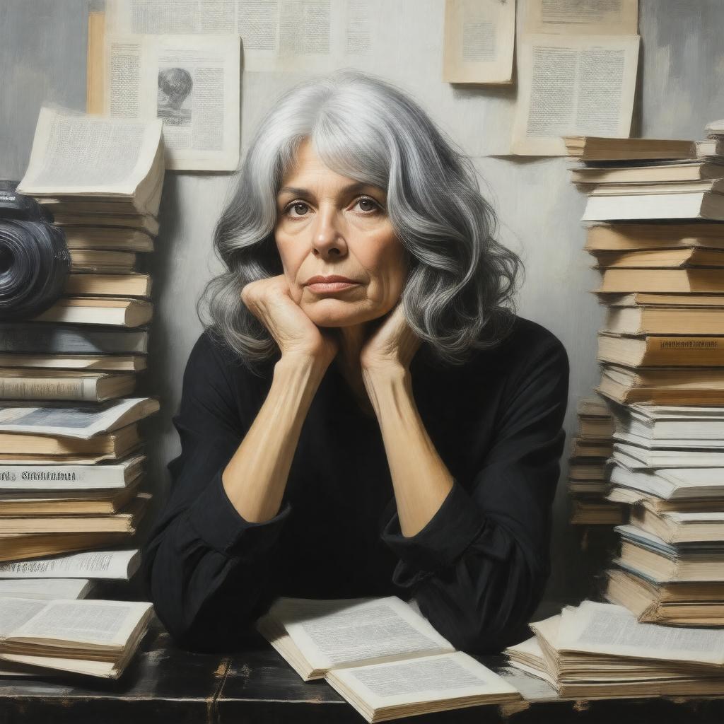 AI-created image of Susan Sontag