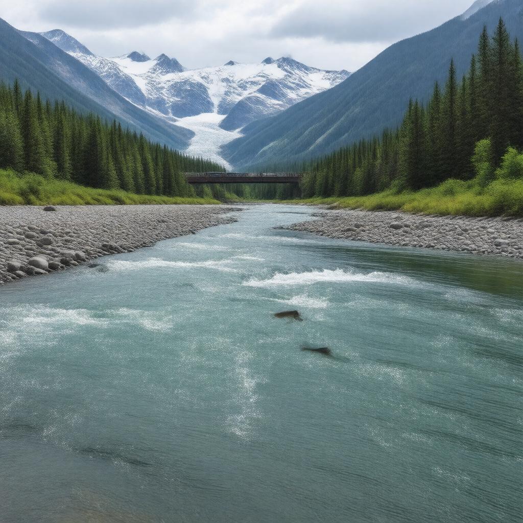 AI-created image of Susitna River