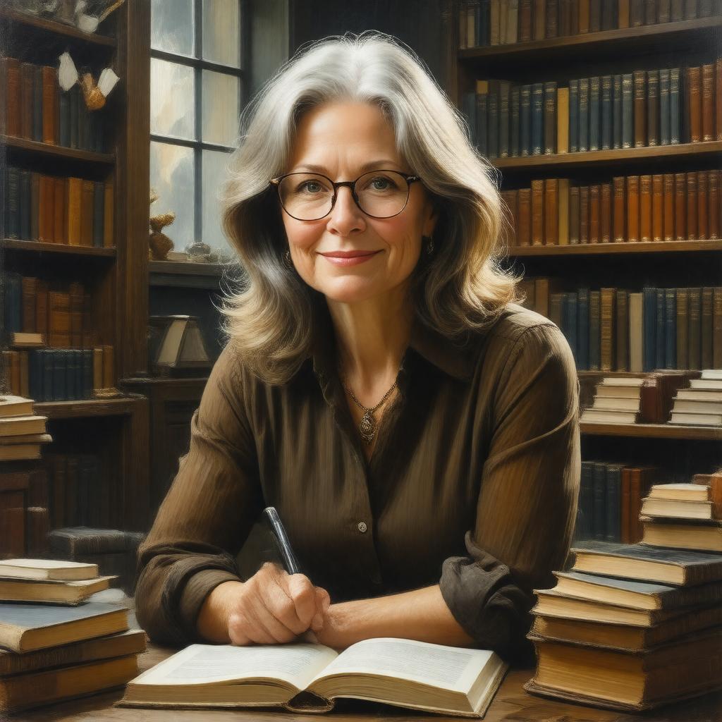 AI-created image of Suzanne Collins