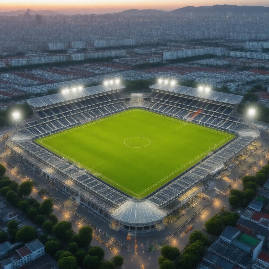 AI-created image of Suzhou Sports Center