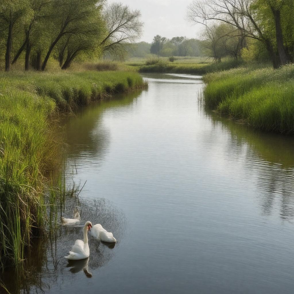 AI-created image of Swan Pond River