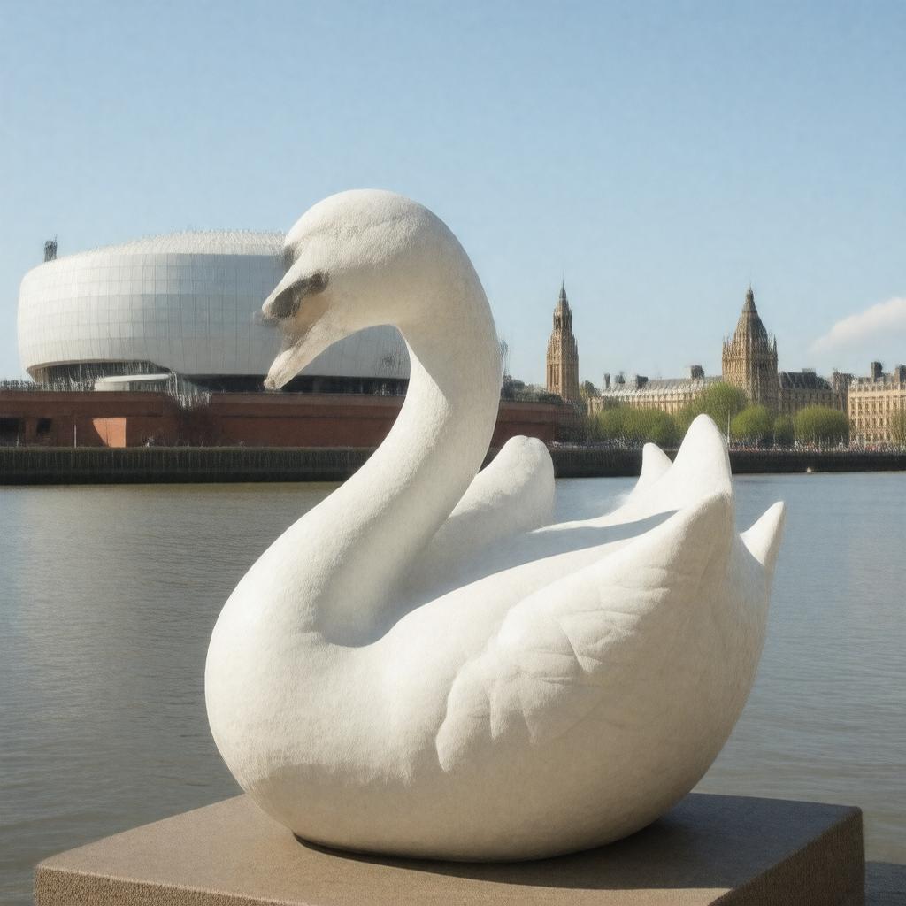 Click to view larger image AI-created image of Swan at the Globe