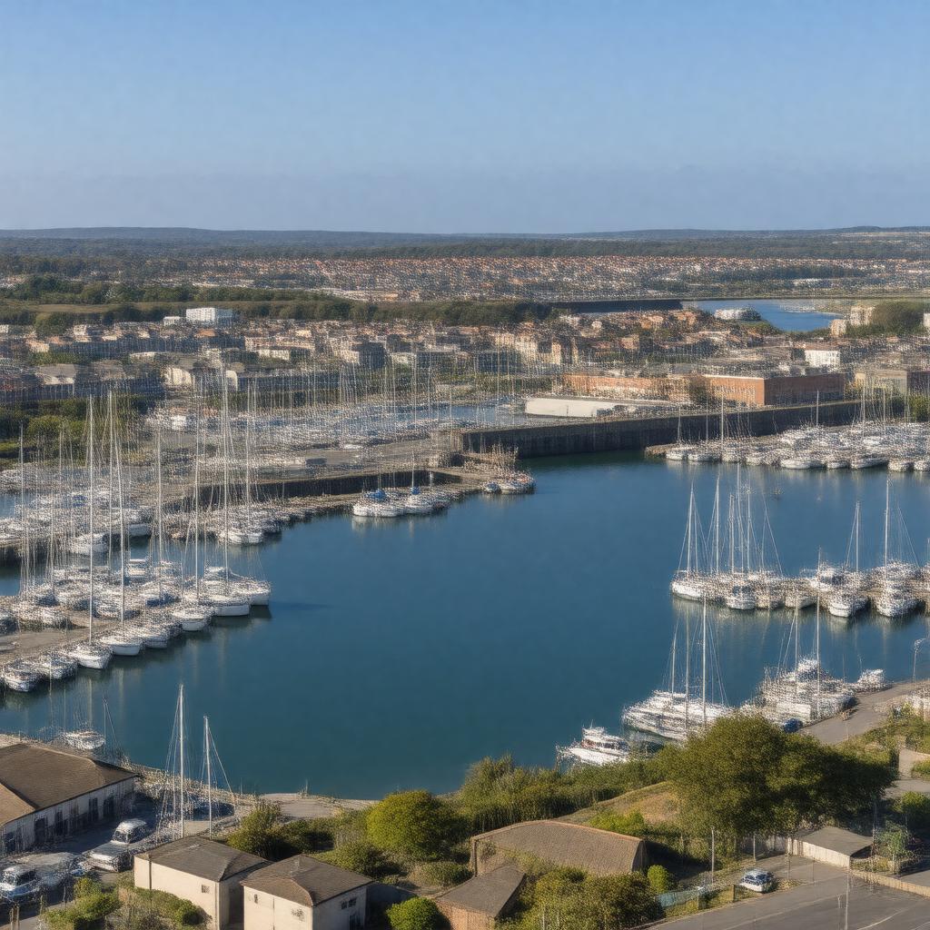 AI-created image of Swansea Marina