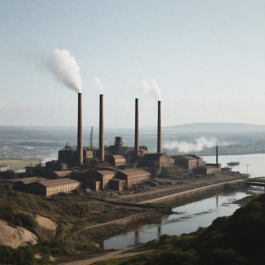 AI-created image of Swansea Steelworks