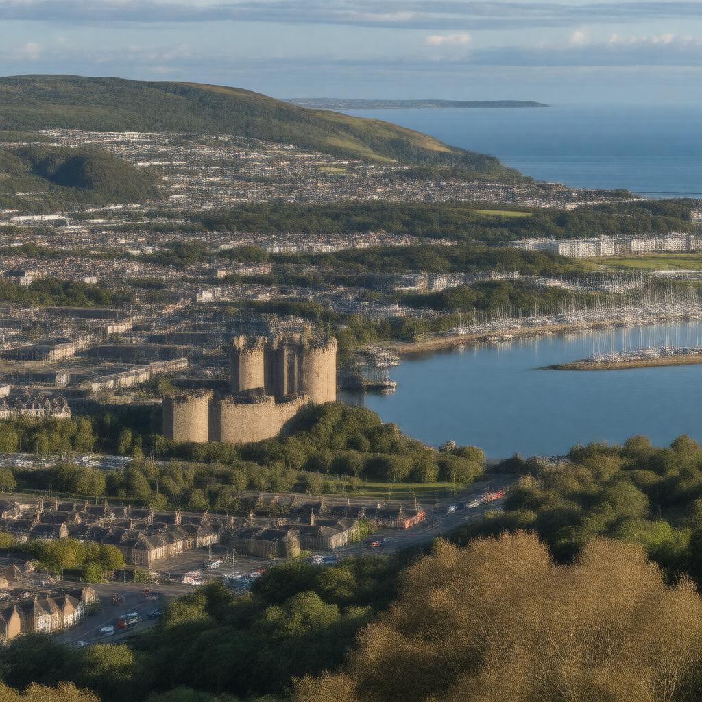 AI-created image of Swansea, Wales