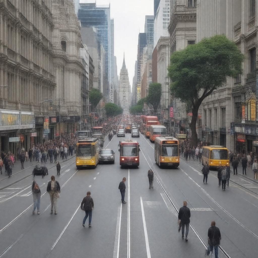 AI-created image of Swanston Street