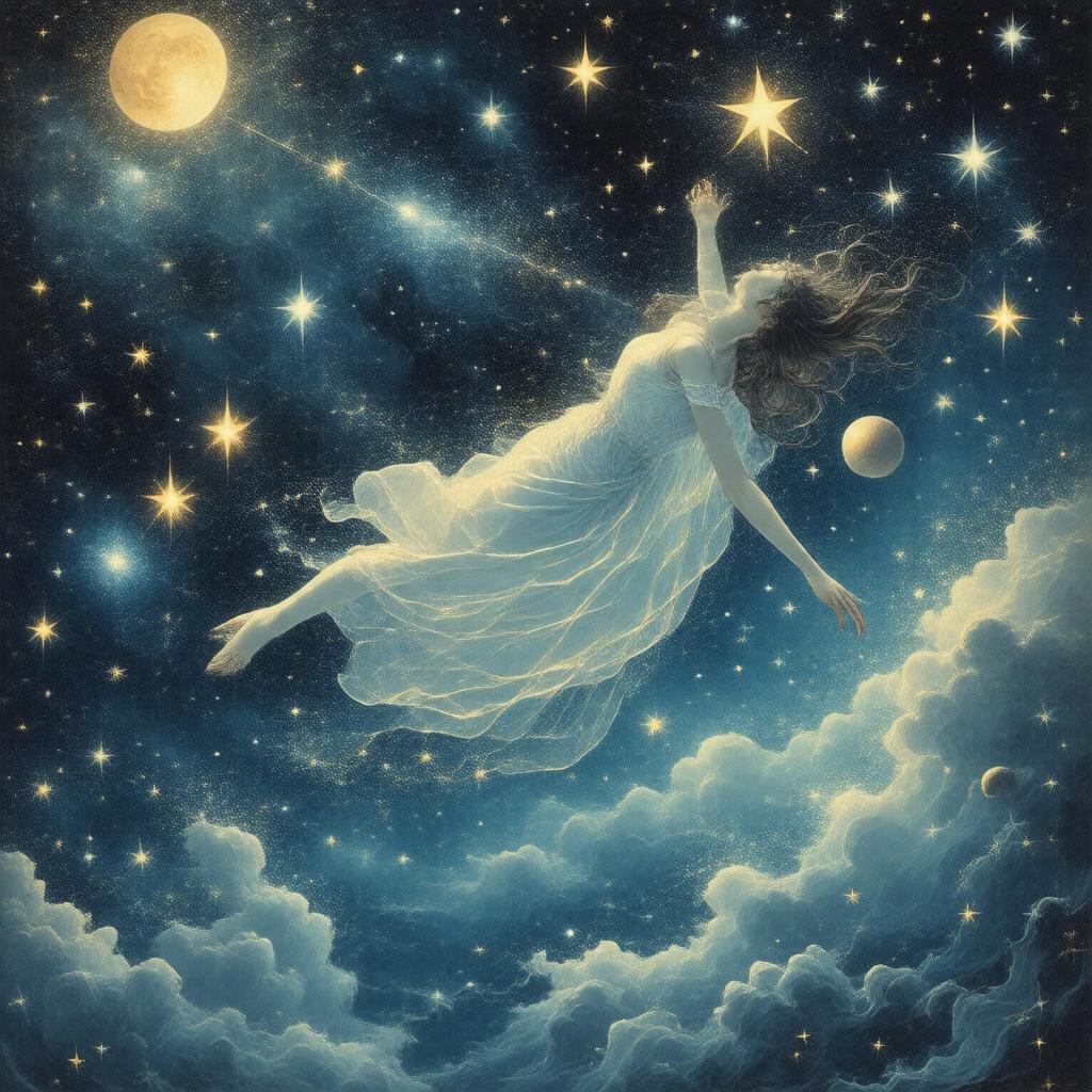 AI-created image of Swimmer Among the Stars