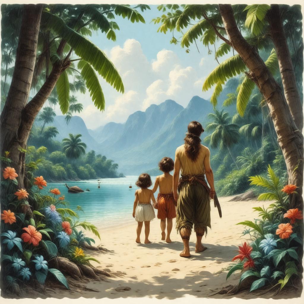 AI-created image of Swiss Family Robinson