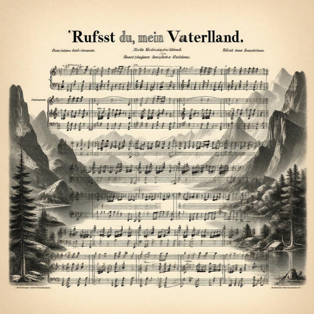 AI-created image of Swiss national anthem (historically)
