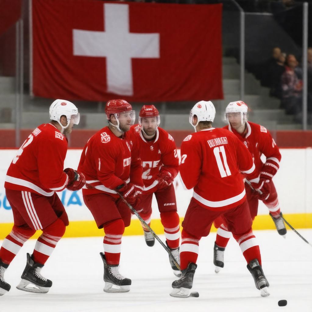 AI-created image of Swiss national ice hockey team