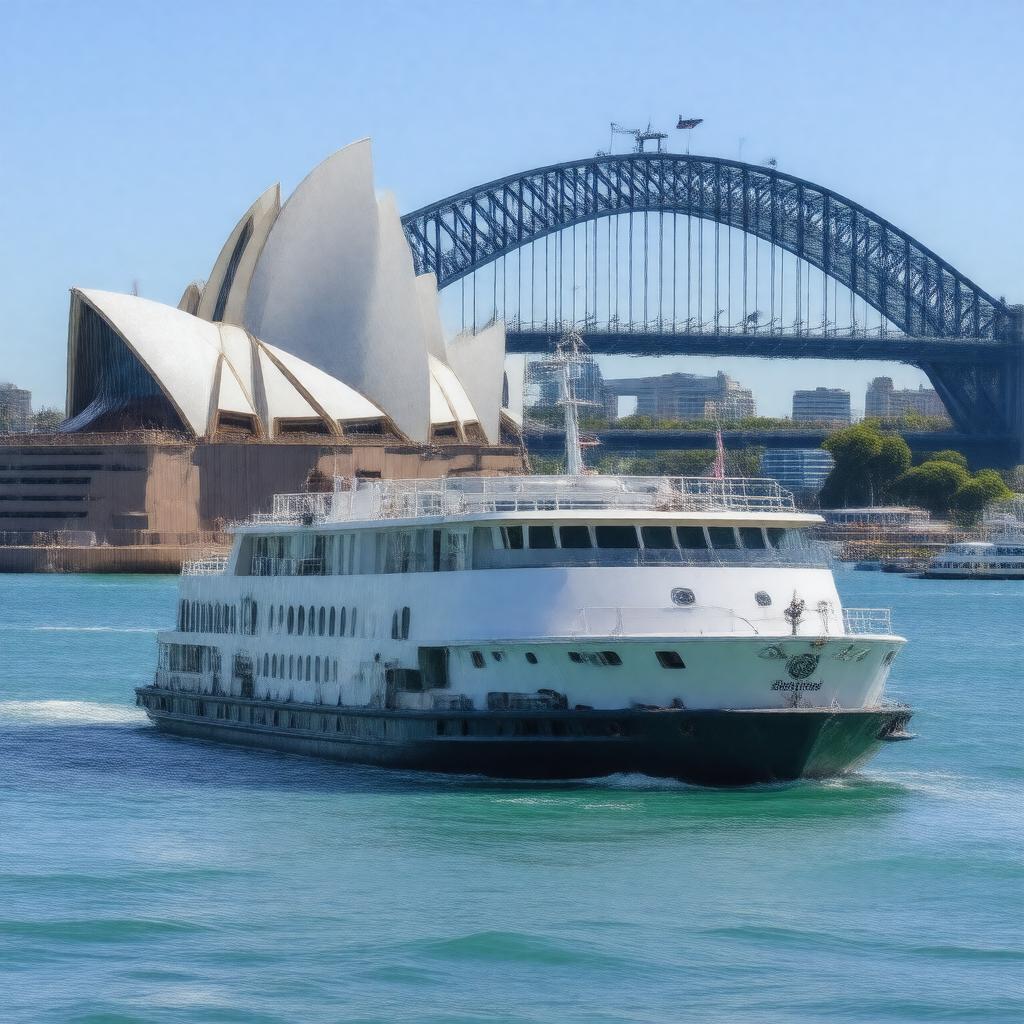 Click to view larger image AI-created image of Sydney Ferries