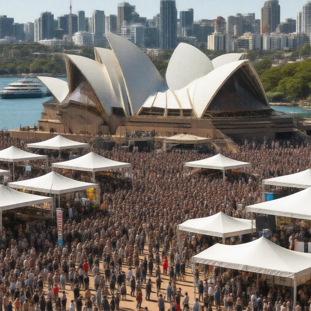 Click to view larger image AI-created image of Sydney Festival