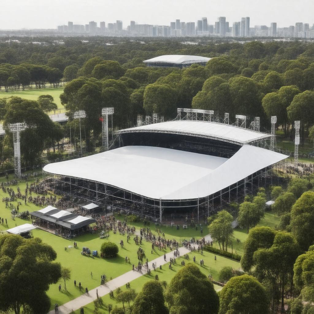 AI-created image of Sydney Showground at Sydney Olympic Park