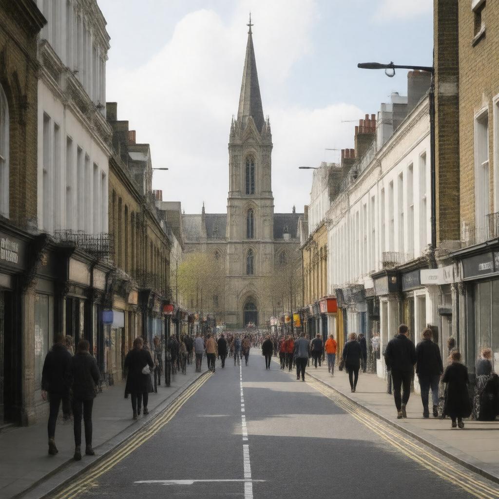 AI-created image of Sydney Street, Chelsea, London SW3 6NP