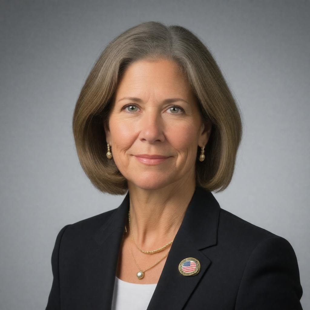 AI-created image of Sylvia Mathews Burwell