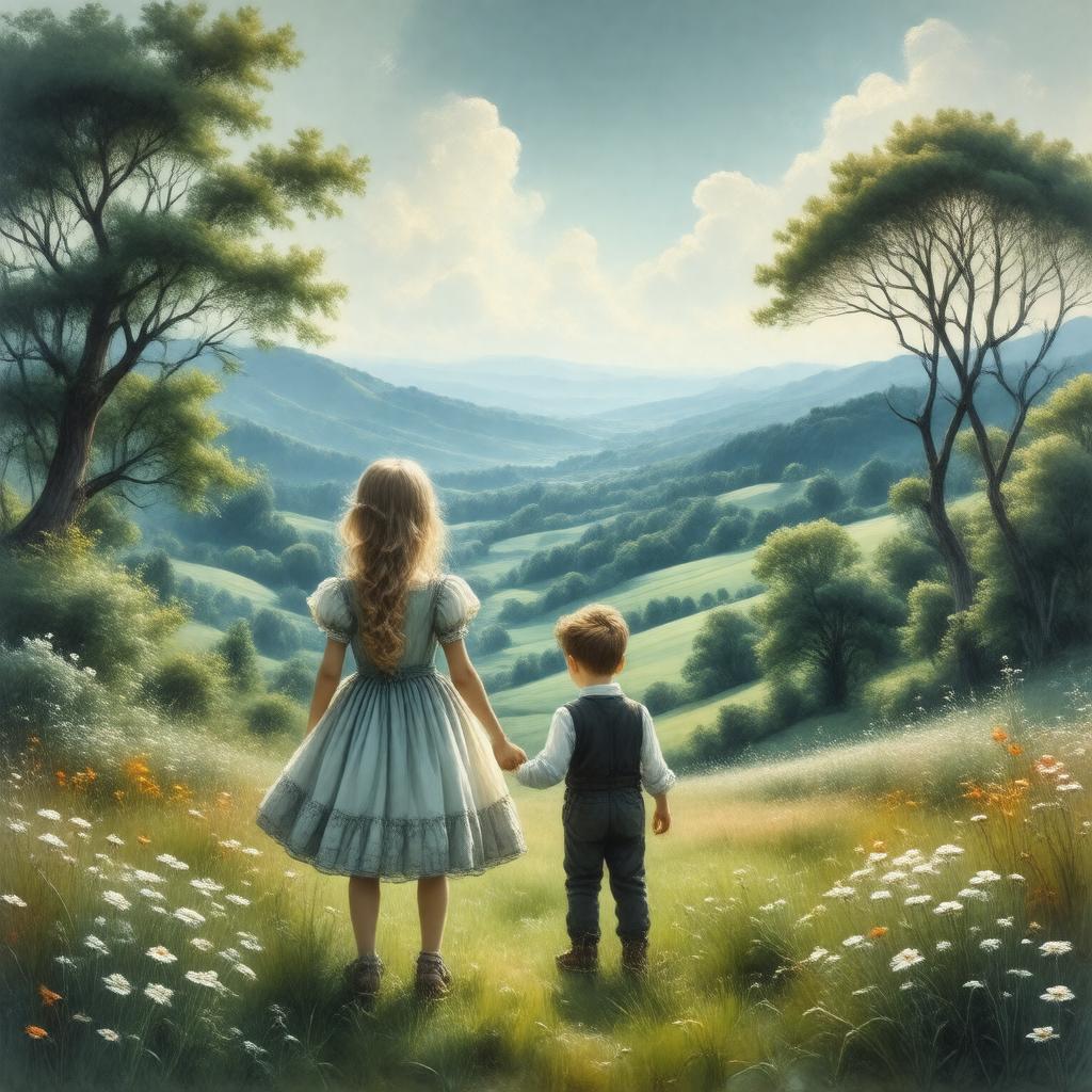 AI-created image of Sylvie and Bruno