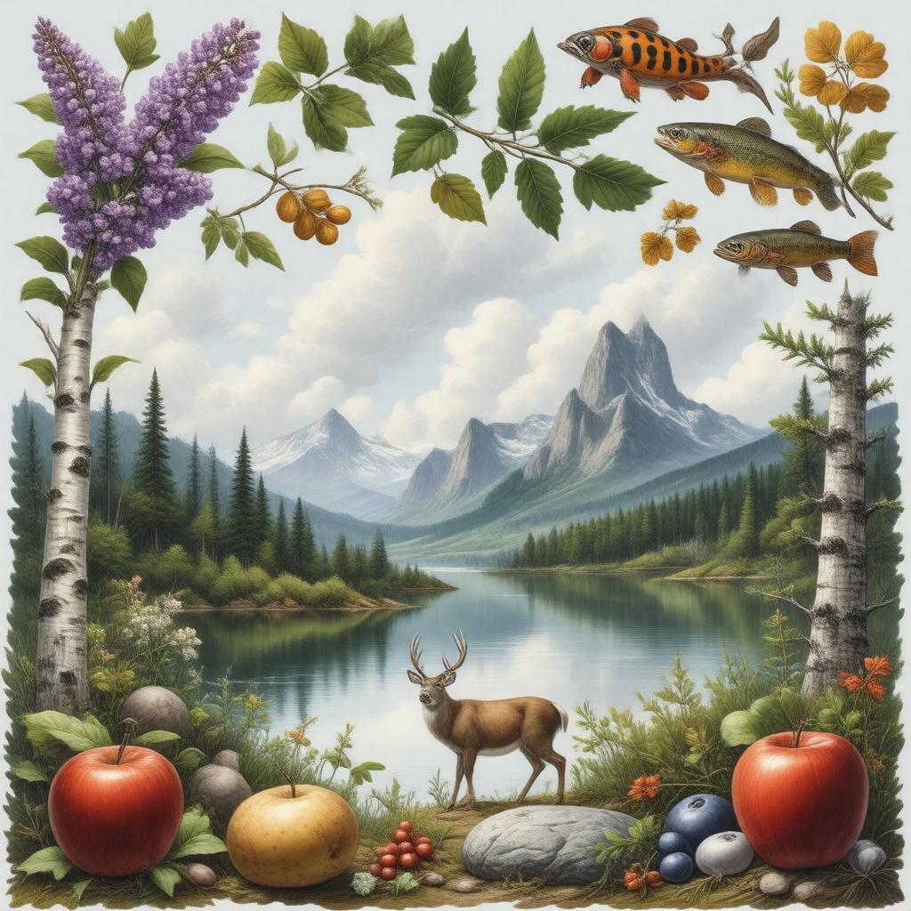 AI-created image of Symbols of New Hampshire