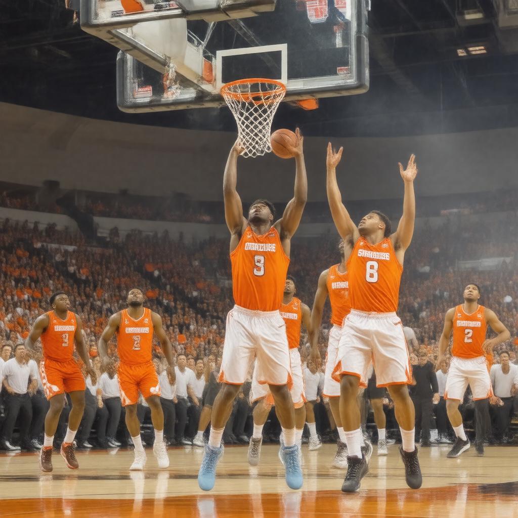 Click to view larger image AI-created image of Syracuse Orange men's basketball