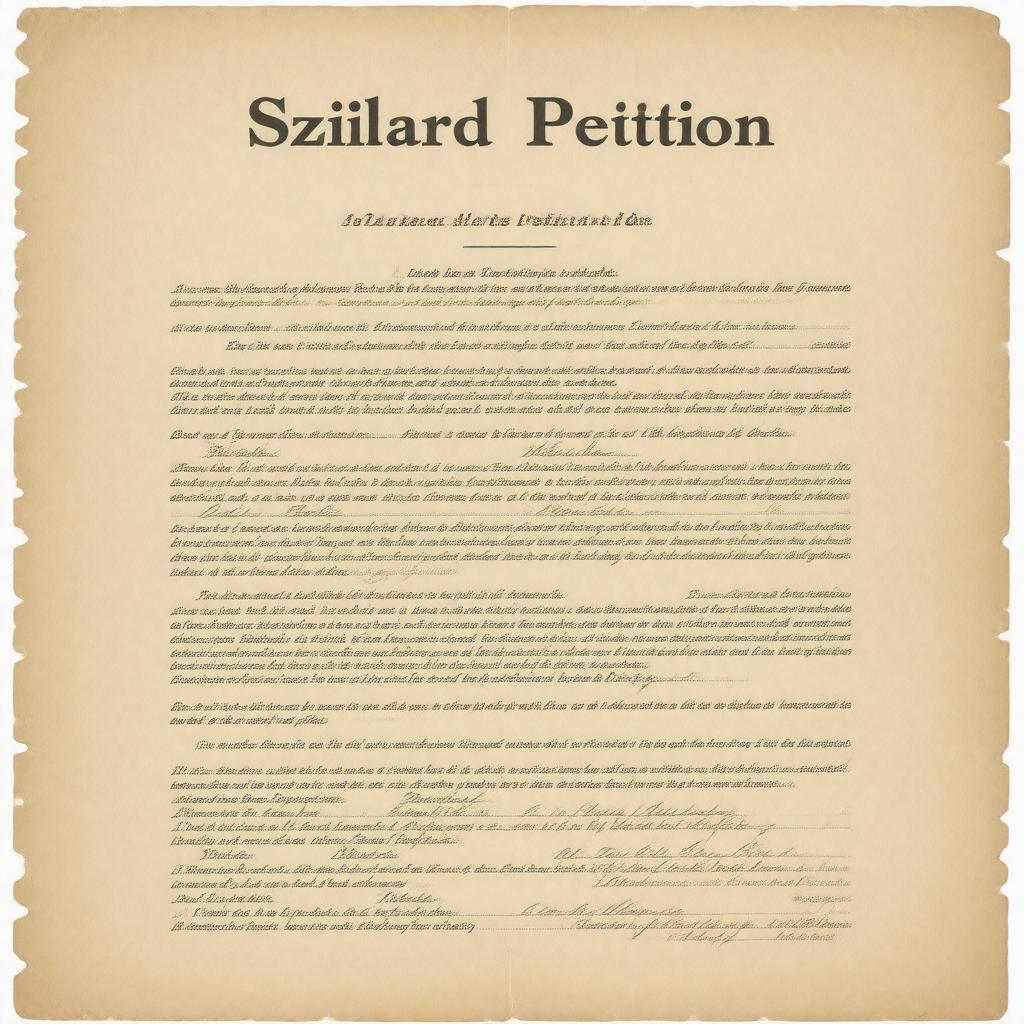 Click to view larger image AI-created image of Szilard petition