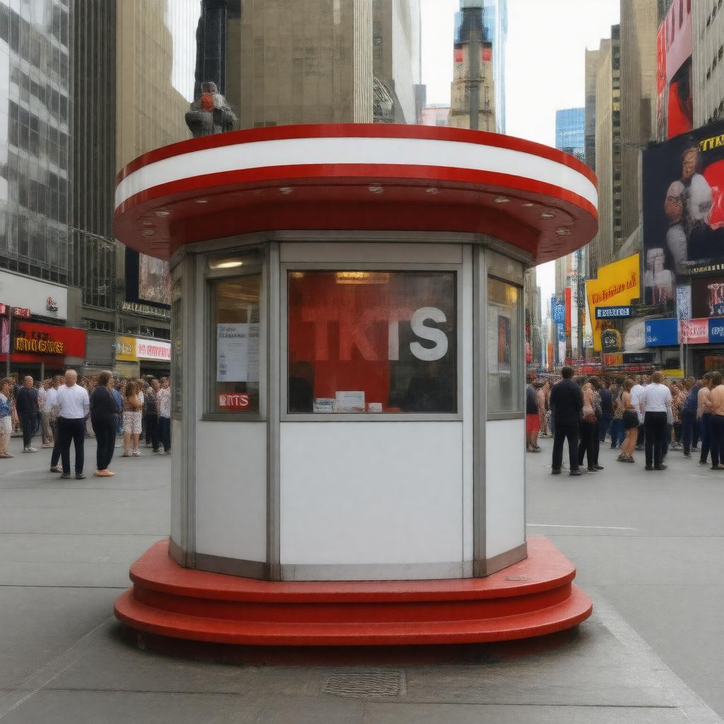 Click to view larger image AI-created image of TKTS booth