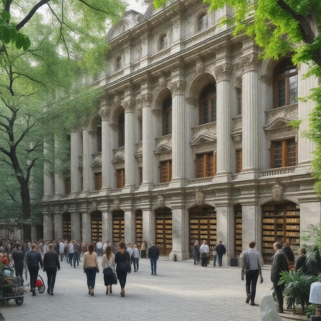 Click to view larger image AI-created image of TU Wien Bibliothek