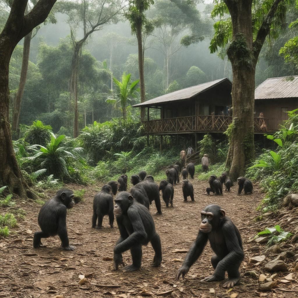 AI-created image of Tacugama Chimpanzee Sanctuary