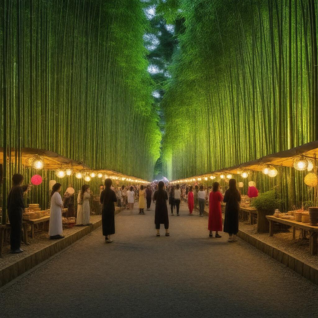 AI-created image of Taehwagang Bamboo Forest Festival