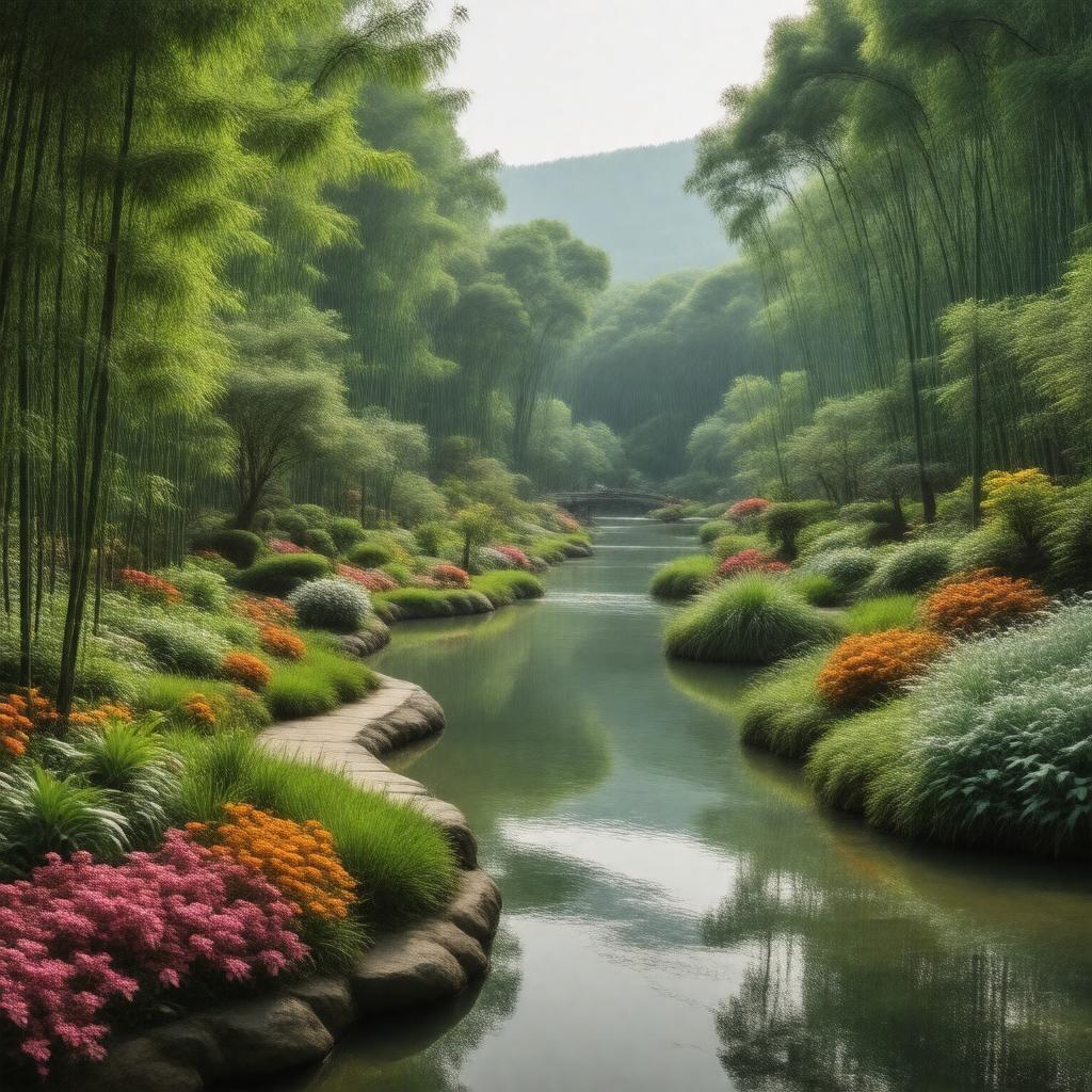 AI-created image of Taehwagang National Garden