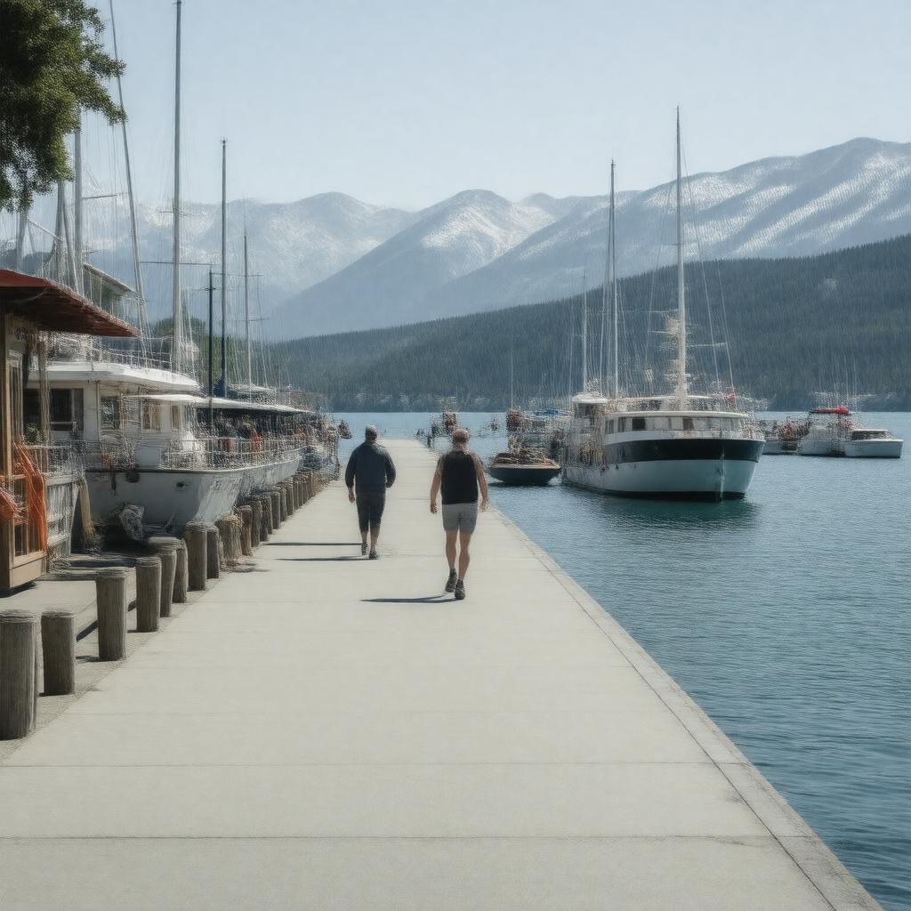 AI-created image of Tahoe City Marina