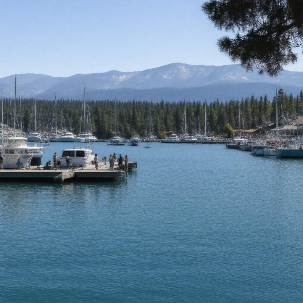 Click to view larger image AI-created image of Tahoe Keys Marina