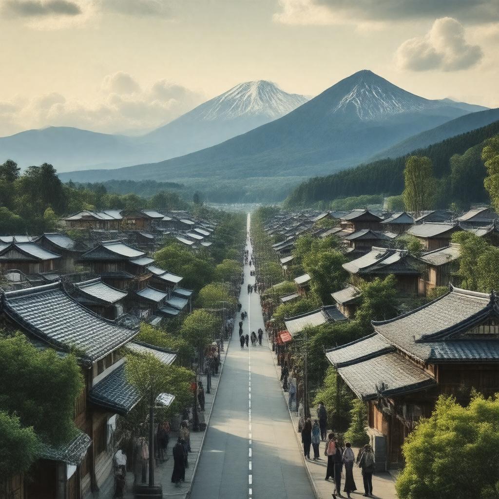 AI-created image of Takayama, Japan