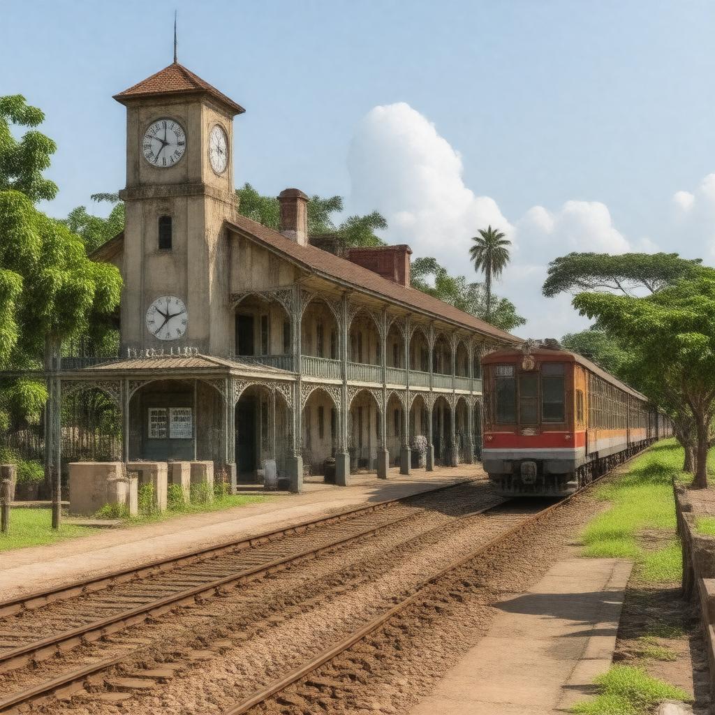 AI-created image of Takoradi Railway Station