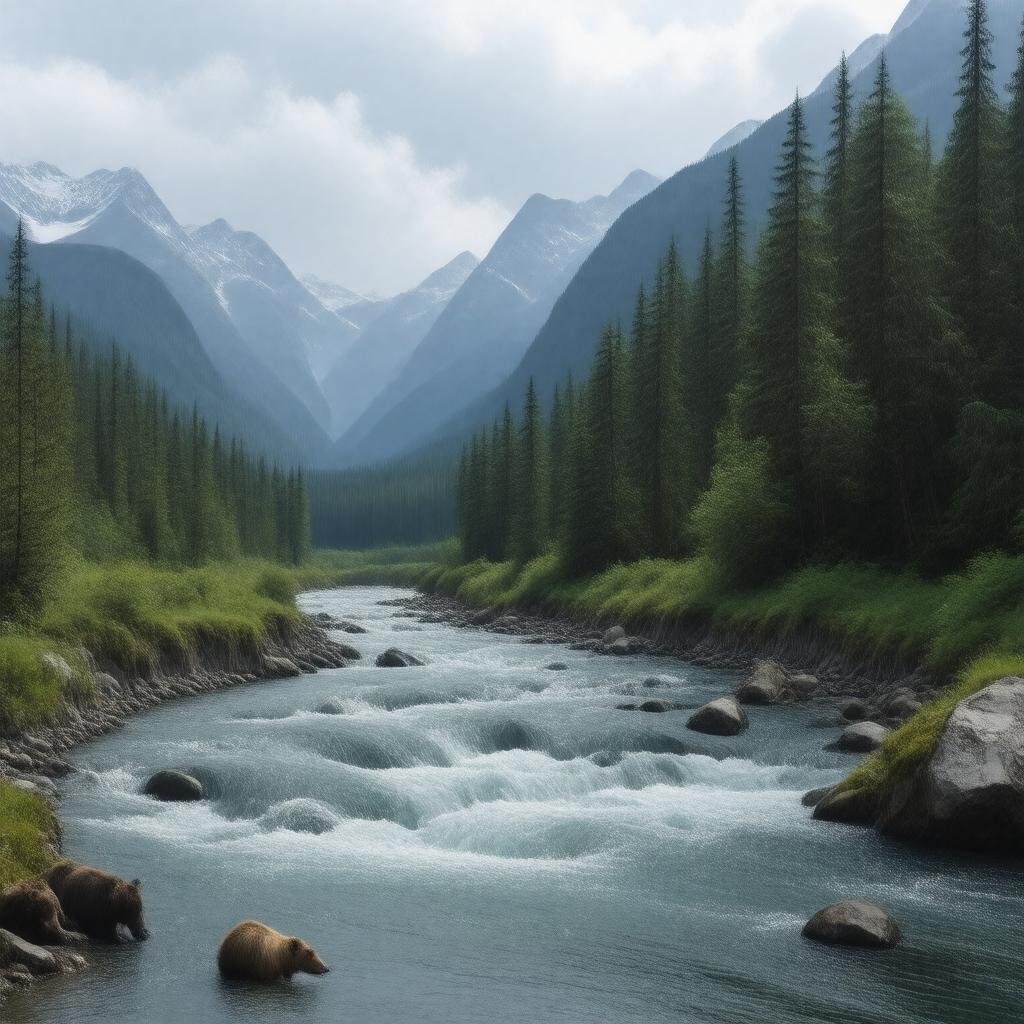 AI-created image of Taku River