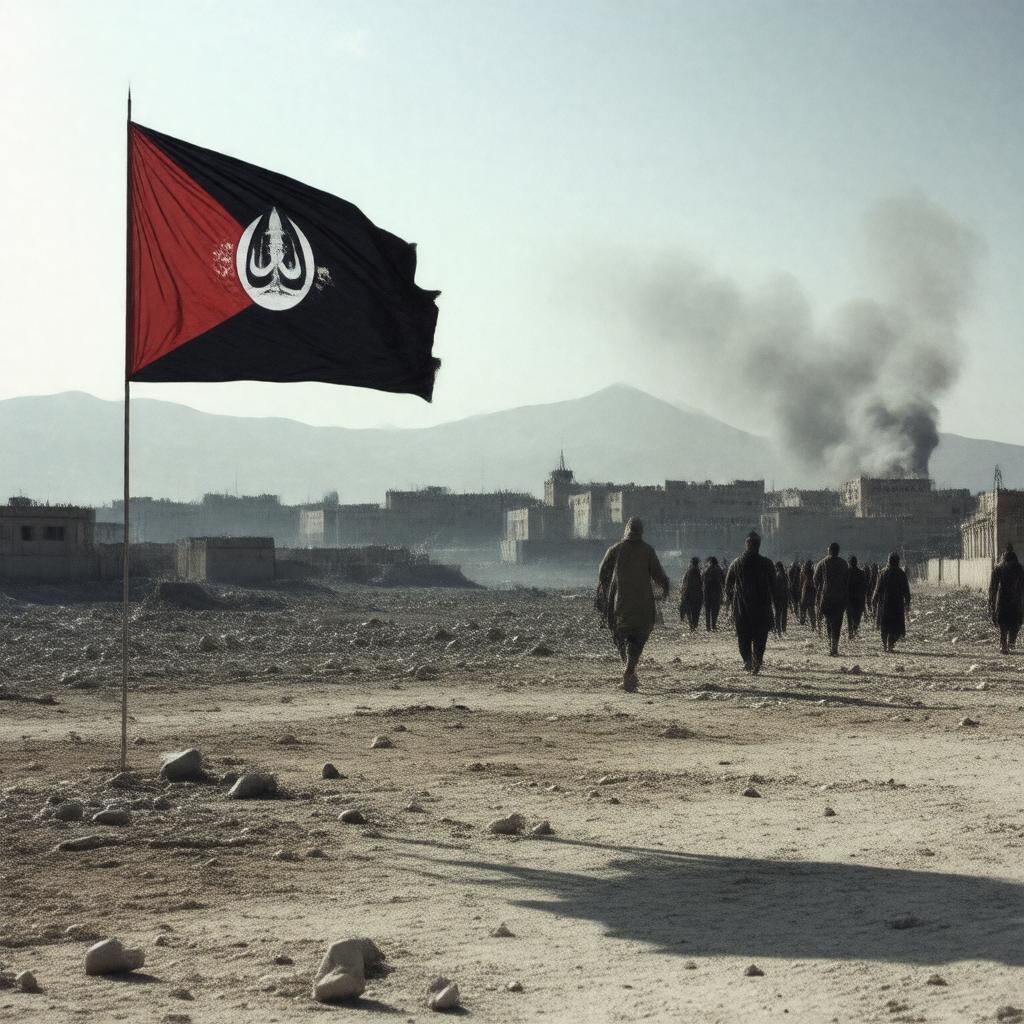 AI-created image of Taliban takeover of Afghanistan