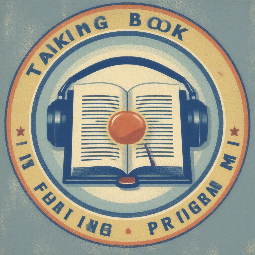 Click to view larger image AI-created image of Talking Book Program