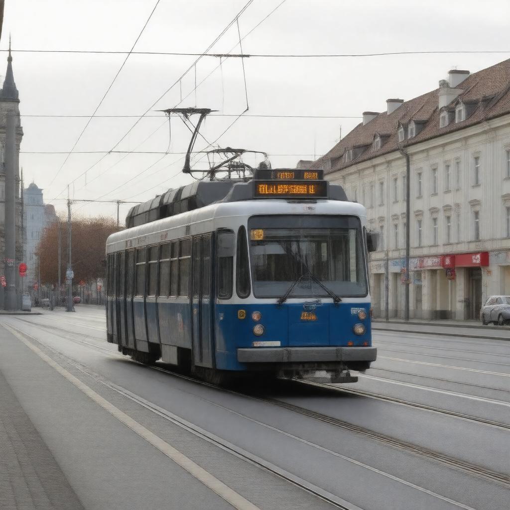 Click to view larger image AI-created image of Tallinn Trolleybus