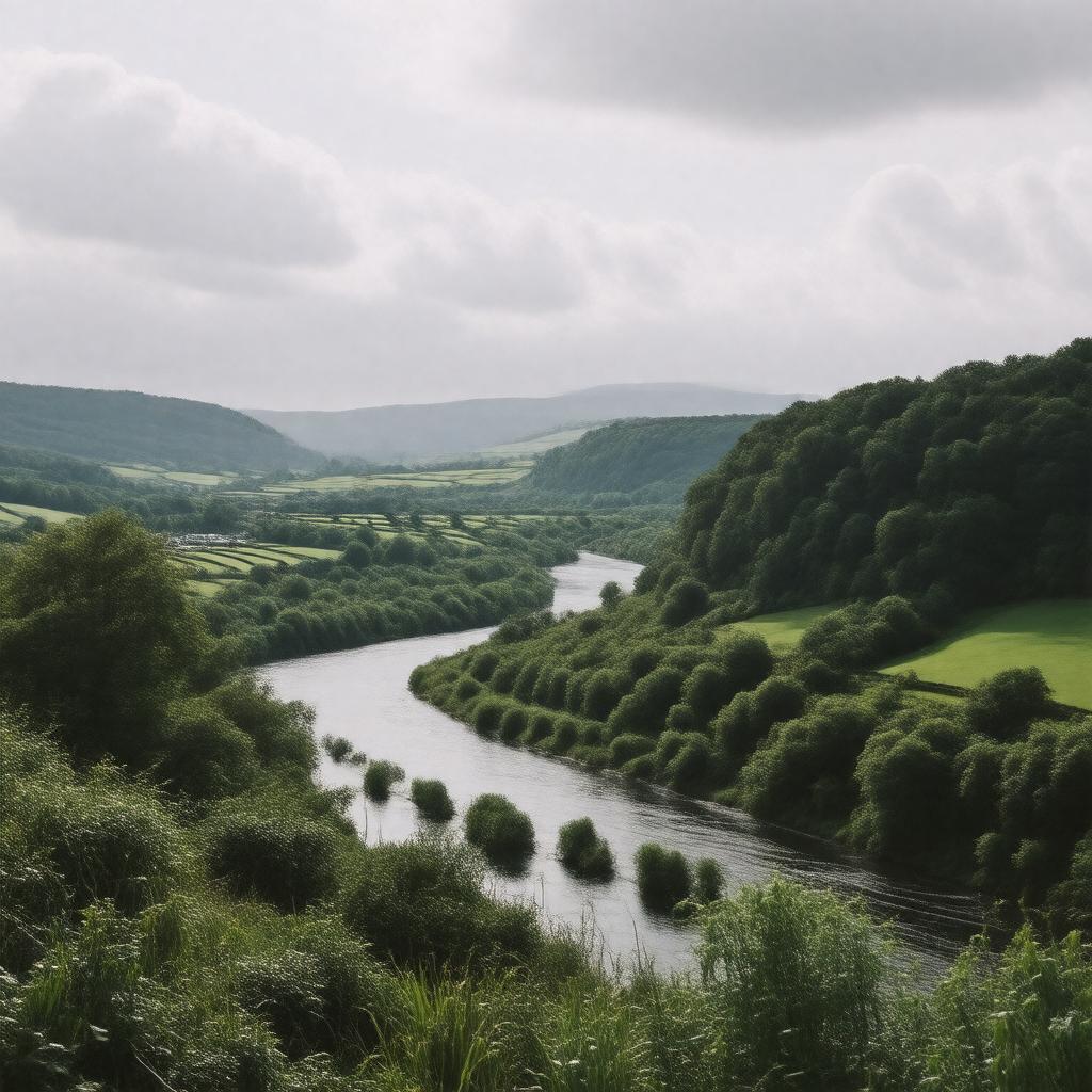 AI-created image of Tamar Valley Area of Outstanding Natural Beauty