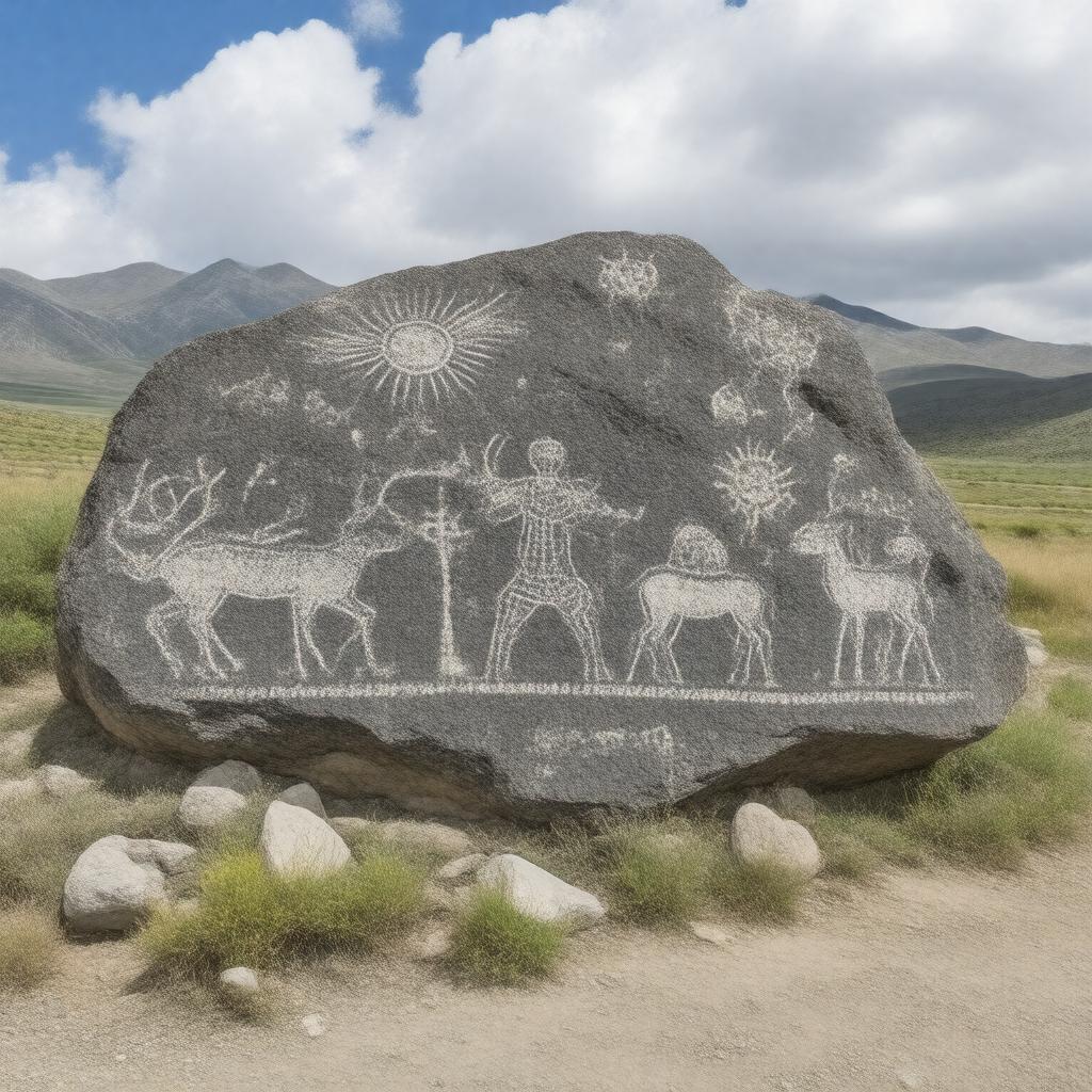 AI-created image of Tamgaly Petroglyphs