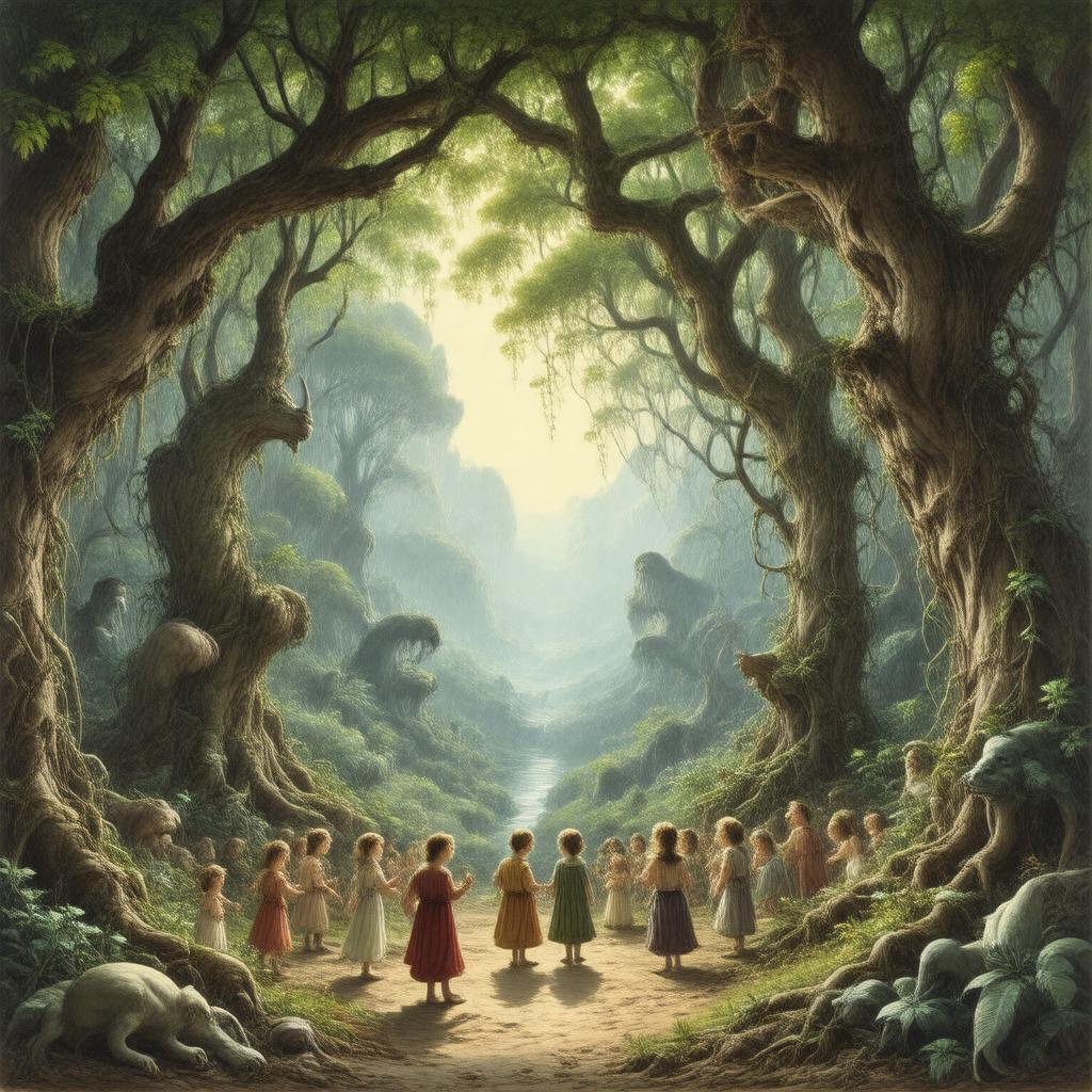 Click to view larger image AI-created image of Tanglewood Tales by Nathaniel Hawthorne