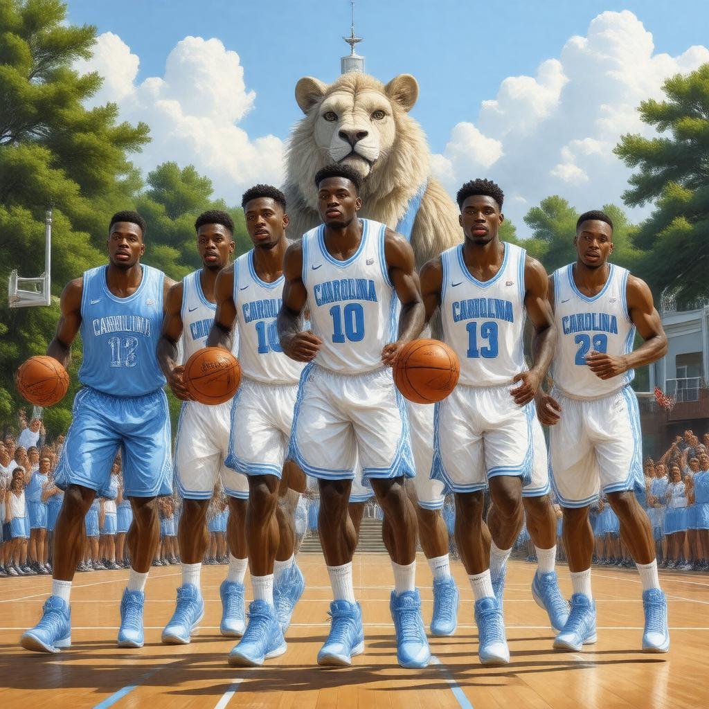 AI-created image of Tar Heels