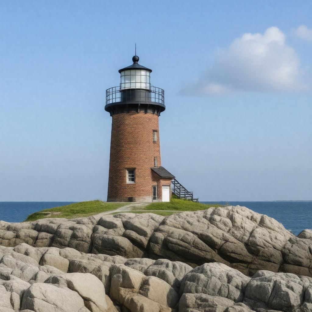 Click to view larger image AI-created image of Tarpaulin Cove Light