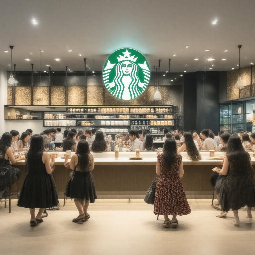 Click to view larger image AI-created image of Tata Starbucks